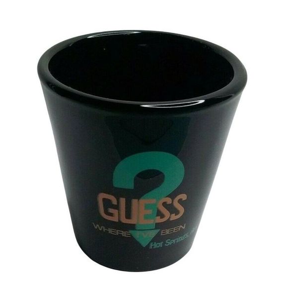 Vintage Guess Where I've Been Hot Springs Arkansas Shot Glass - Picture 1 of 3